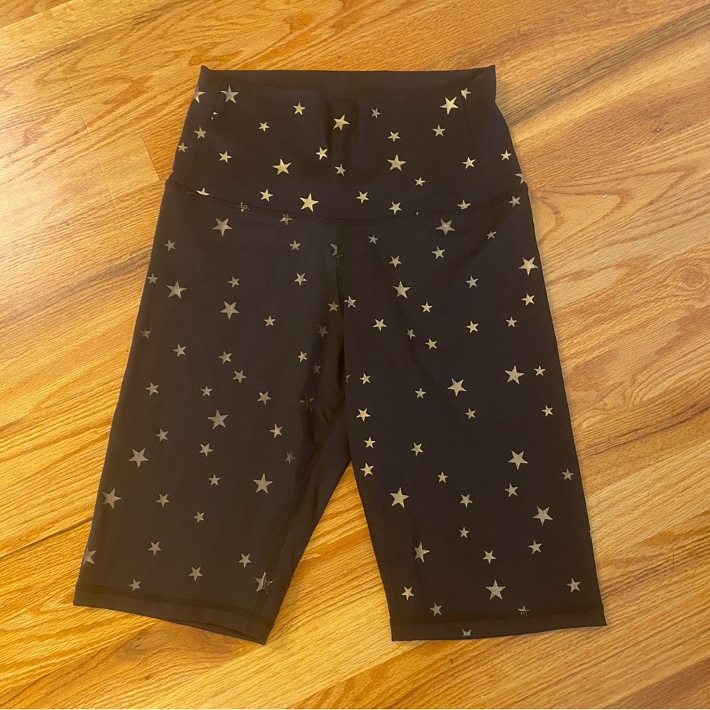 NWT CHRLDR Saks 5th Black Gold All Over Scattered Stars Bicycle Stars
